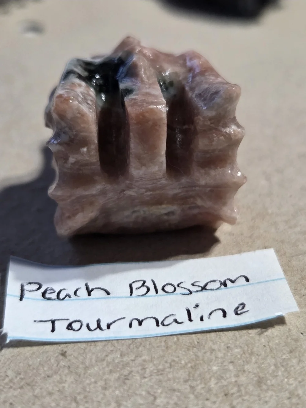 Peach Blossom Tourmaline detailed peach